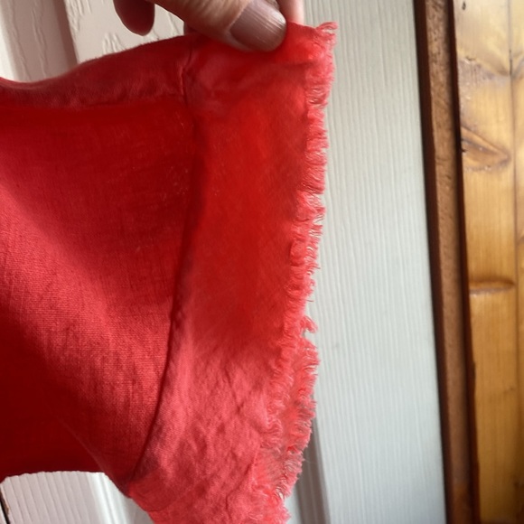 Cristina Vergani NWT Scoop neck 2-Button Cotton/Linen Blend Dress Size Medium - Picture 10 of 14